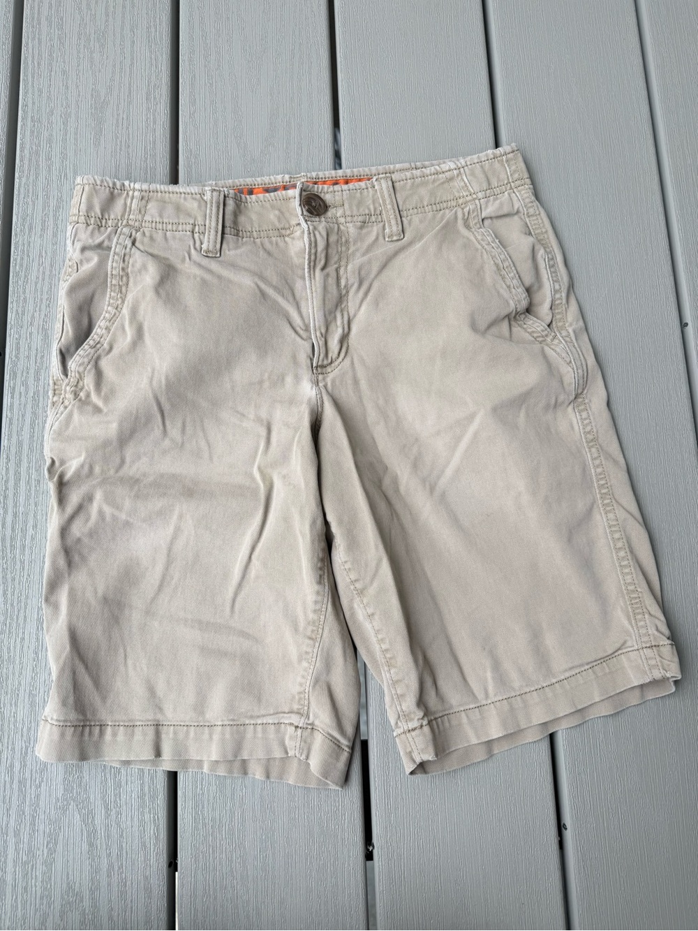 Urban Pipeline Men’s Size 28 Khaki Chino Shorts Stretch Flat Front